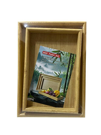 34 cm MdF 2 lİ Servis Tepsisi 4251