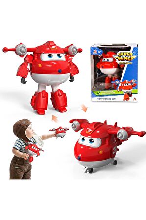 Supercharged Jett Robottan Uçağa Dönüşen Oyuncak Figür