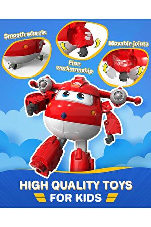 Supercharged Jett Robottan Uçağa Dönüşen Oyuncak Figür