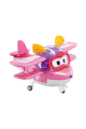 Harika Kanatlar Dönüşen Ellie 12 cm | Orijinal Super Wings Transforming Figür | Uçaktan Robota Dönüşen Oyuncak