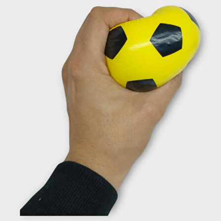 Soft Futbol Topu Stres Topu Sünger Top 10 cm - Sarı