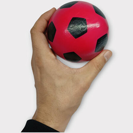 Soft Futbol Topu Stres Topu Sünger Top 10 cm - Kırmızı