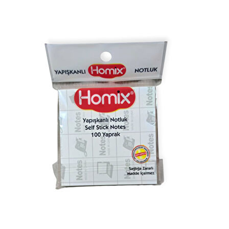 Homix Yapışkanlı Notluk 76 x 76 cm Neon Renkler 100 Yp