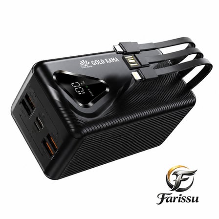 50000 mAh Powerbank 22.5W Hızlı Şarj PD Taşınabilir Güç Kaynağı Dijital Göstergeli LED Işıklı
