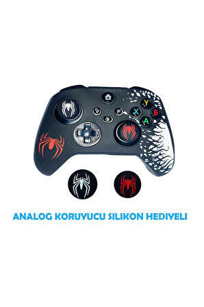 Xbox Series S/Series X Spider-Man Koruyucu Silikon Kılıf + Analog silikon Koruyucu