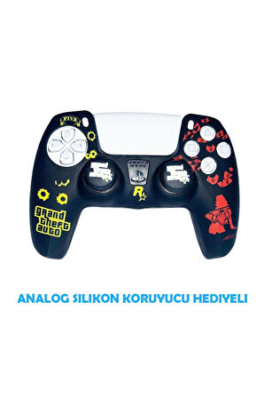 PS5 Dualsense Grand Theft Auto 5  Koruyucu Silikon Kılıf + Analog silikon Koruyucu