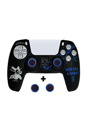 PS5 Dualsense Mortal Kombat  Koruyucu Silikon Kılıf + Analog silikon Koruyucu
