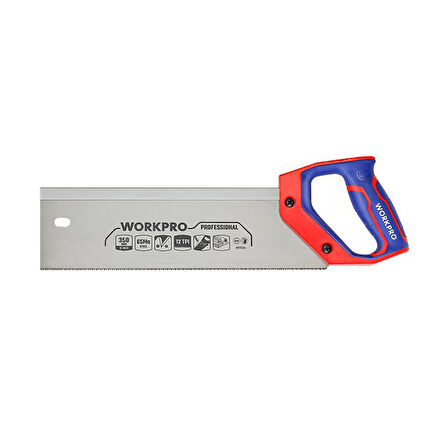 WORKPRO WP215015 350mm 65Mn 12 TPI Ağır Hizmet Şevli El Testeresi 