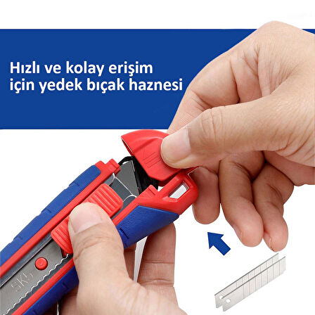 WORKPRO WP212009 18MM Ağır Hizmet Paslanmaz Çelik Kasa Maket Bıçağı