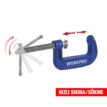 WORKPRO WP232017 50mm G Tipi İşkence