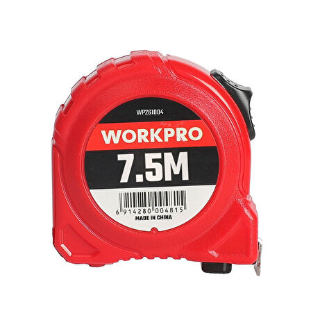 WORKPRO WP261004 7,5Mx25mm Beyaz Çelik Şerit Metre 