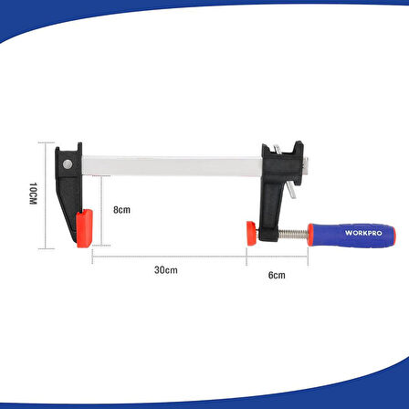 WORKPRO WP232031 30cm Döküm Profesyonel Marangoz İşkence