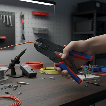 WORKPRO WP292001 RJ45/RJ11/RJ12/RJ22 Profesyonel Konnektör Sıkma Pensesi 