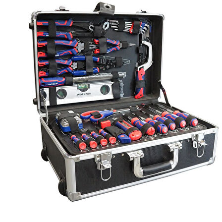 WORKPRO WP209089 145 Parça CR-V Profesyonel El Aleti Tamir Seti Tamir Bakım Çantası 