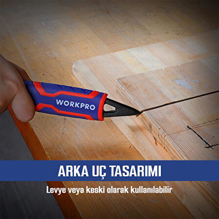 WORKPRO WP202574 2 Parça Otomatik Kilitlemeli Çok Fonksiyonlu Profesyonel Boru Anahtarı/ Levye Seti