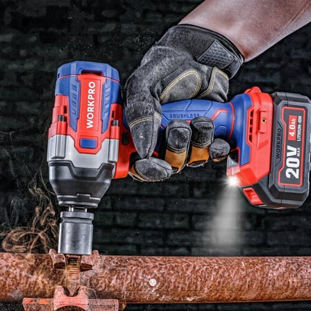 WORKPRO WP390213 20Volt 1/2’’ 850Nm Kömürsüz Profesyonel Şarjlı Somun Sıkma (Akü Dahil Değildir)