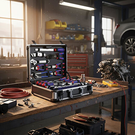 WORKPRO WP209100 297 Parça CR-V Profesyonel El Aleti Tamir Seti Tamir Bakım Çantası 