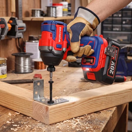 WORKPRO WP390108 20Volt 4.0Ah. Li-ion 230Nm Çift Akü Kömürsüz Profesyonel Şarjlı Darbeli Tornavida 