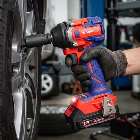 WORKPRO WP390226 20Volt 2.0Ah. Li-ion 1/2’’ 360Nm Çift Akü Kömürsüz Profesyonel Şarjlı Somun Sıkma