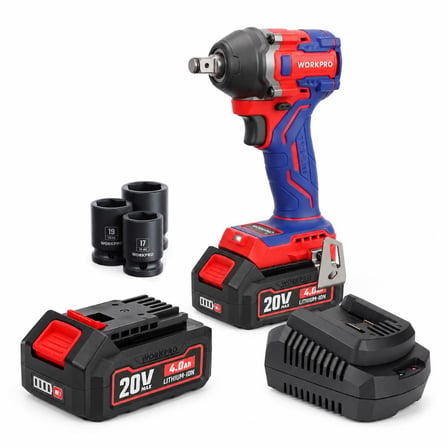 WORKPRO WP390228 20Volt 4.0Ah. Li-ion 1/2’’ 360Nm Çift Akü Kömürsüz Profesyonel Şarjlı Somun Sıkma