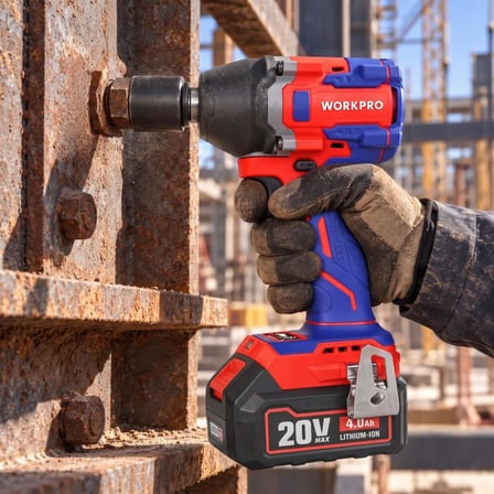 WORKPRO WP390228 20Volt 4.0Ah. Li-ion 1/2’’ 360Nm Çift Akü Kömürsüz Profesyonel Şarjlı Somun Sıkma