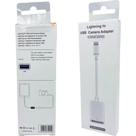 Lightning To USB Camera Adapter  JH-0514 Beyaz