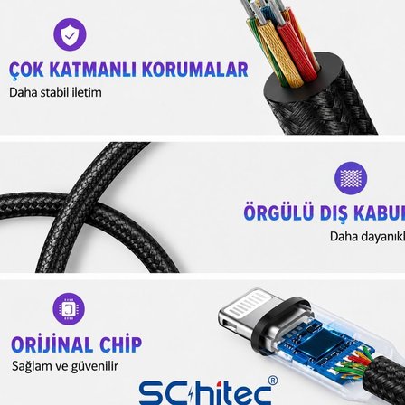 SChitec Lightning to 3.5mm AUX Dönüştürücü 10cm Siyah HG/AXT-01