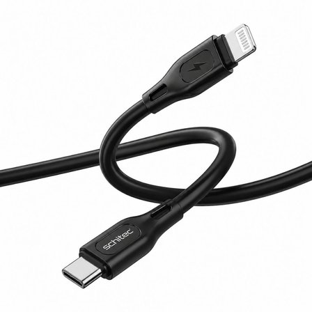 SChitec Type-C to Lightning 27W PD Hızlı Şarj ve Data Kablosu 1Metre Siyah HG/C-09CL