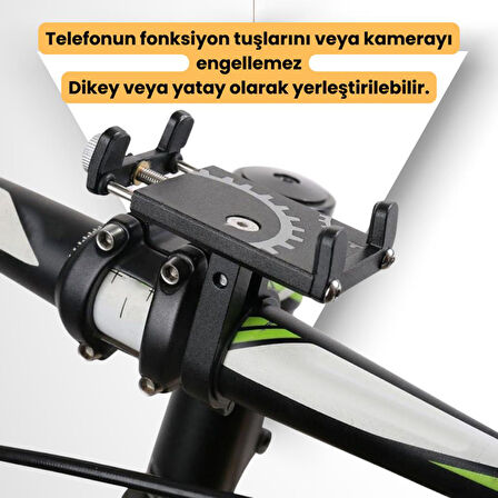 Coofbe Kr01 Pro Alüminyum Vida Sıkıştırmalı Sıkı Tutuş Titremez Motosiklet Bisiklet Telefon Tutucu