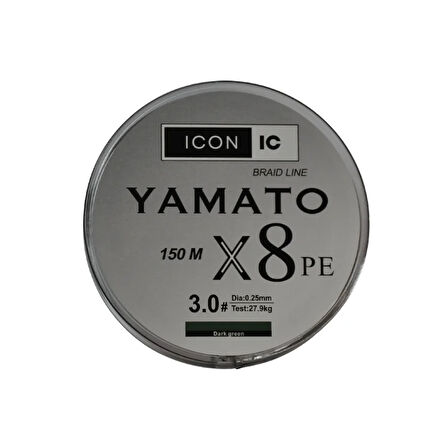 İCON-İC Yamato 8X 150 Mt Dark Green Örgü ip misina