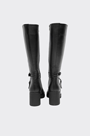 Hakiki Deri Fermarlı Kadın Çizme