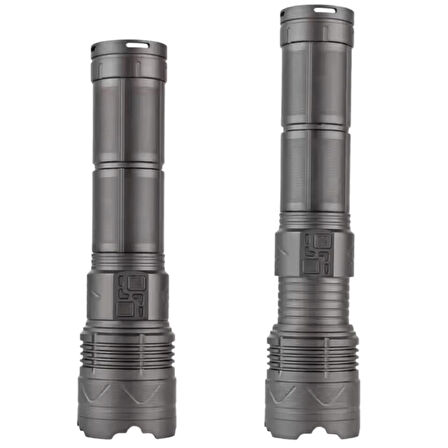 Şarj Edilebilir Zoomlu El Feneri - Wison - 6000 Lümen - 60 Watt