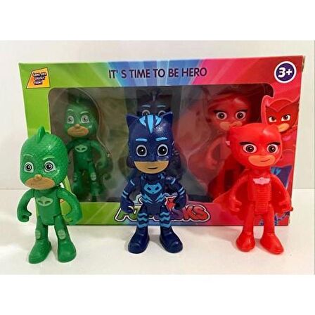 Pijamaskeliler Catboy, Owlette, Gekko 3 lü Karakter Figür Set