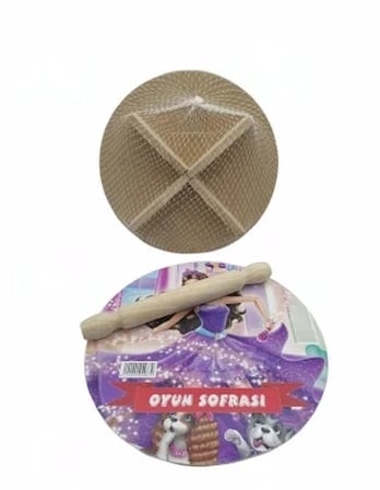 24CM RESİMLİ AHŞAP OYUN SOFRASI EKMEK TAHTA (5468)