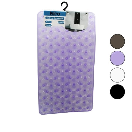 DİKDÖRTGEN - LÜX PVC PETEK DESEN - ŞEFFAF-BUZLU 98PCS VANTUZ KAYDIRMAZ BANYO - KÜVET PASPAS 37X68CM (5468)