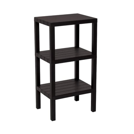 3 RAFLI SİYAH MODÜLER ÜNİTE PLASTİK 38x29x74 cm (5468)