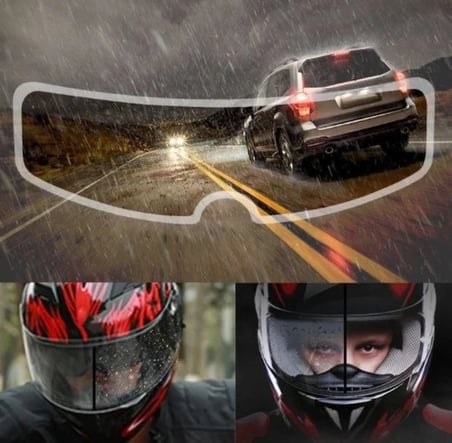Motosiklet  Kaskı İçin Yağmur Kaydırıcı Film (5468)