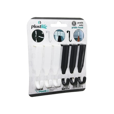 6PCS - TEK KOLLU   ÇOK AMAÇLI - TAK ÇIKAR  PRATİK PLASTİK ASKI (5468)