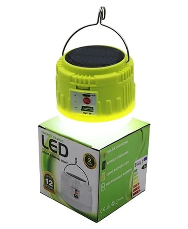 USB - SOLAR ŞARJLI ASKILI KAMP LAMBASI - POWERBANK (5468)