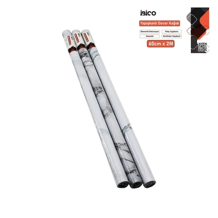 2MT X 60CM BEYAZ MERMER DESENLİ TEZGAH ÜSTÜ FOLYO STİCKER - DUVAR KAĞIT KENDİNDEN YAPIŞKANLI - EKO DEKORASYON - DAYANIKLI (5468)
