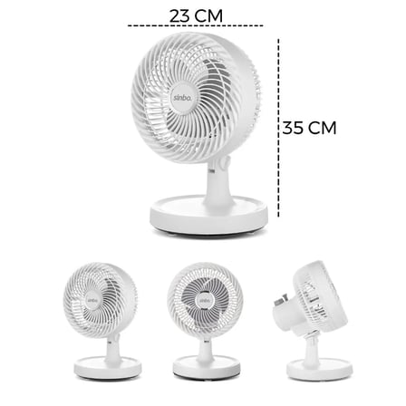 BEYAZ 12 INC EV - OFİS KOMPAKT - SESSİZ - İKİ KADEME MASAÜSTÜ VANTİLATÖR SF-7703 (5468)