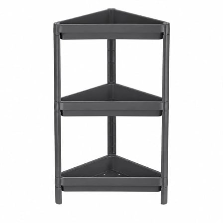 GRİ ÜÇGEN ÇUKUR PRATİK RAF ÜNİTESİ PLASTİK (5468)