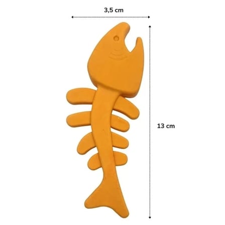 Balık Kemiği İskelet Şekilli Renkli Plastik Kedi Oyuncağı (5468)