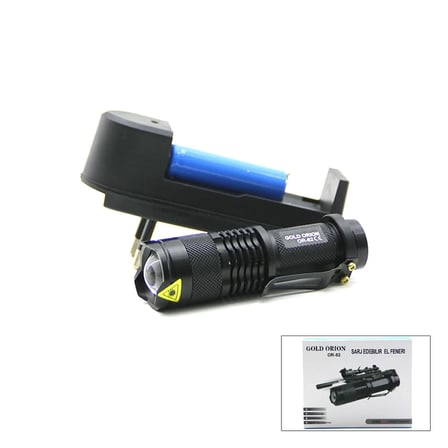 2IN1 KÜÇÜK ZOOMLU EL FENERİ COB LED METAL KASA 9CM (5468)