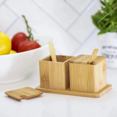 2PCS BAHARATLIK - TUZLUK AHŞAP BAMBU (5468)
