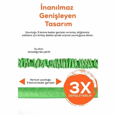 20MT TELESKOPİK UZAYAN BAHÇE HORTUMU 7 FONKSİYON AYARLI TETİKLİ TABANCA (5468)