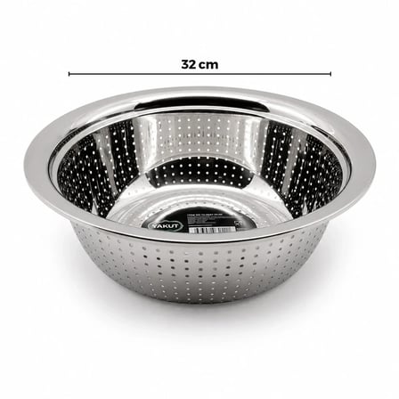 32CM KULPSUZ PASLANMAZ METAL SEPET SÜZGEÇ (5468)