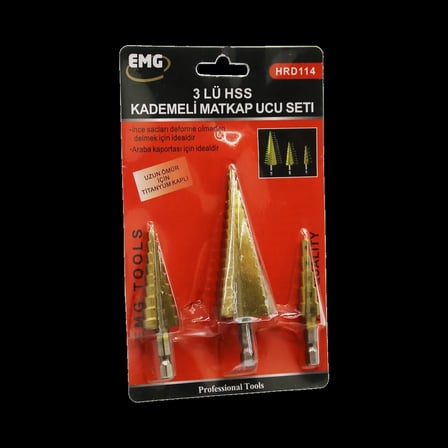 3 PARÇA  HSS KADEMELİ MATKAP UCU SET (5468)