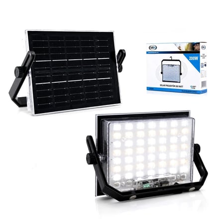 200W GÜNEŞ ENERJİLİ LED IŞIK SOLAR PROJEKTÖR - FENER KAMP - DIŞ MEKAN 3 FARKLI LED IŞIK 348961 LMB (5468)