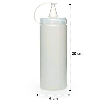 Şeffaf Kapaklı Sızdırmaz Yağlık Sosluk Şişesi Plastik Yağdanlık 400 ml. AP-9028 (5468)